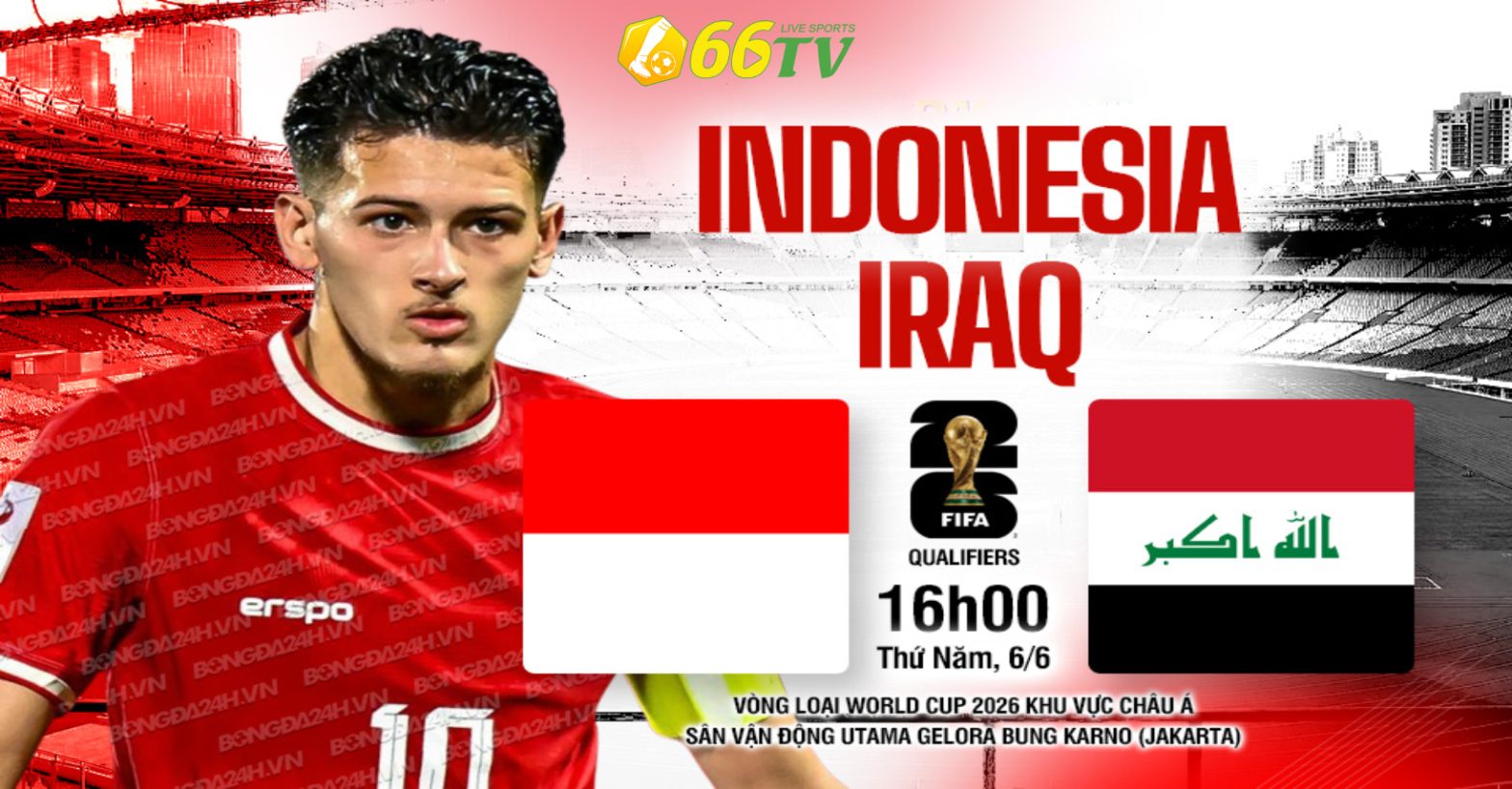 tổng hợp trận đấu: Indonesia vs Iraq