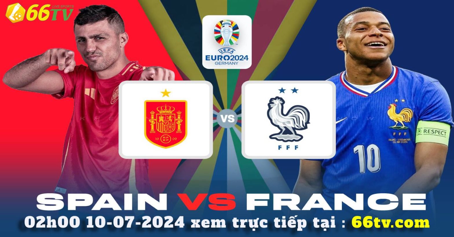 Tổng hợp trận đấu :  Spain  vs  France