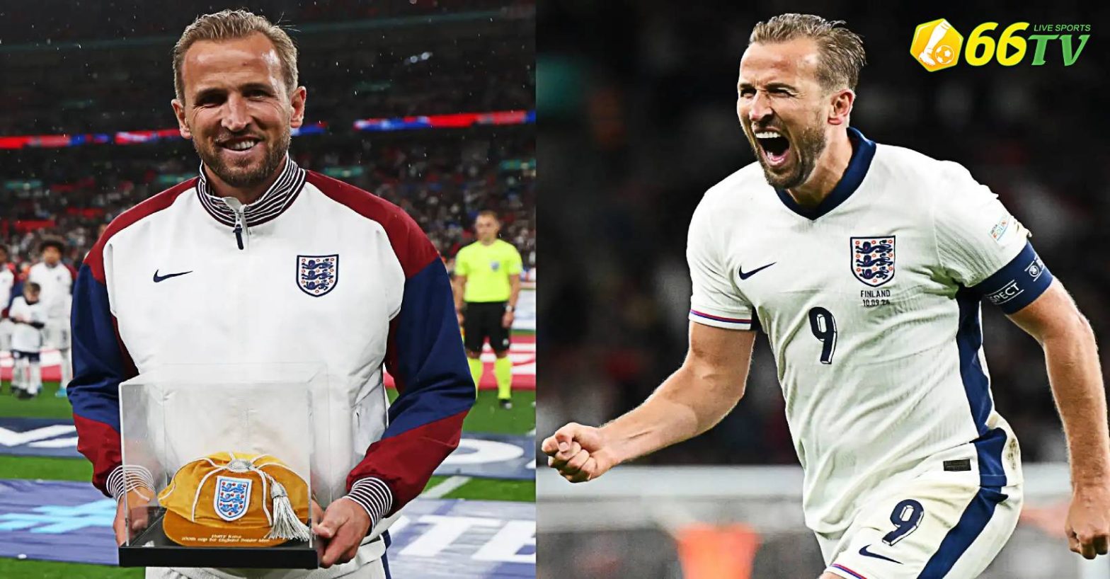 Harry Kane cán mốc lịch sử với cú đúp trên tuyển Anh