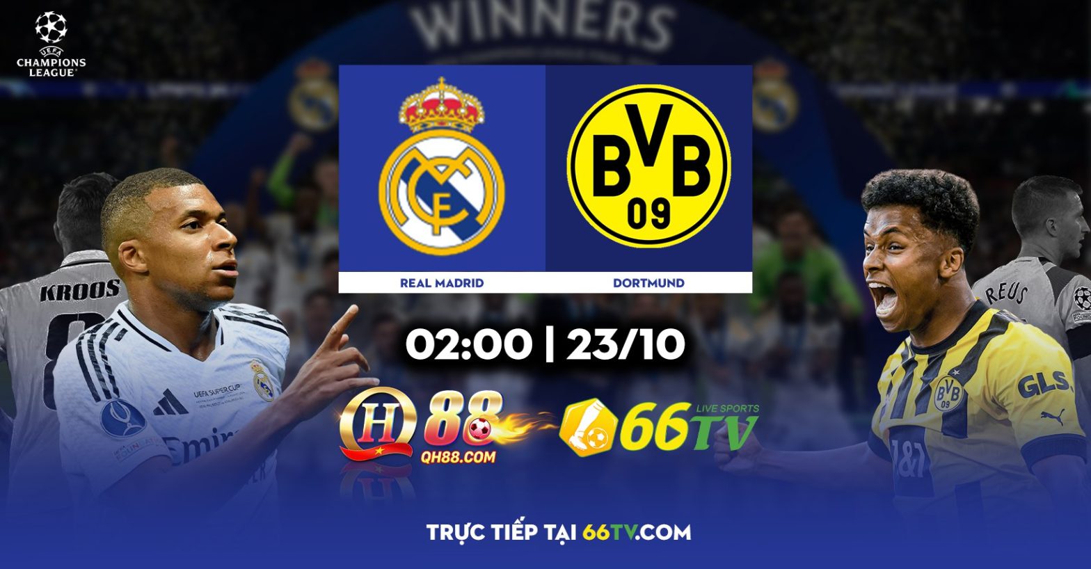 Tổng hợp trận đấu :  Real Madrid vs Borussia Dortmund