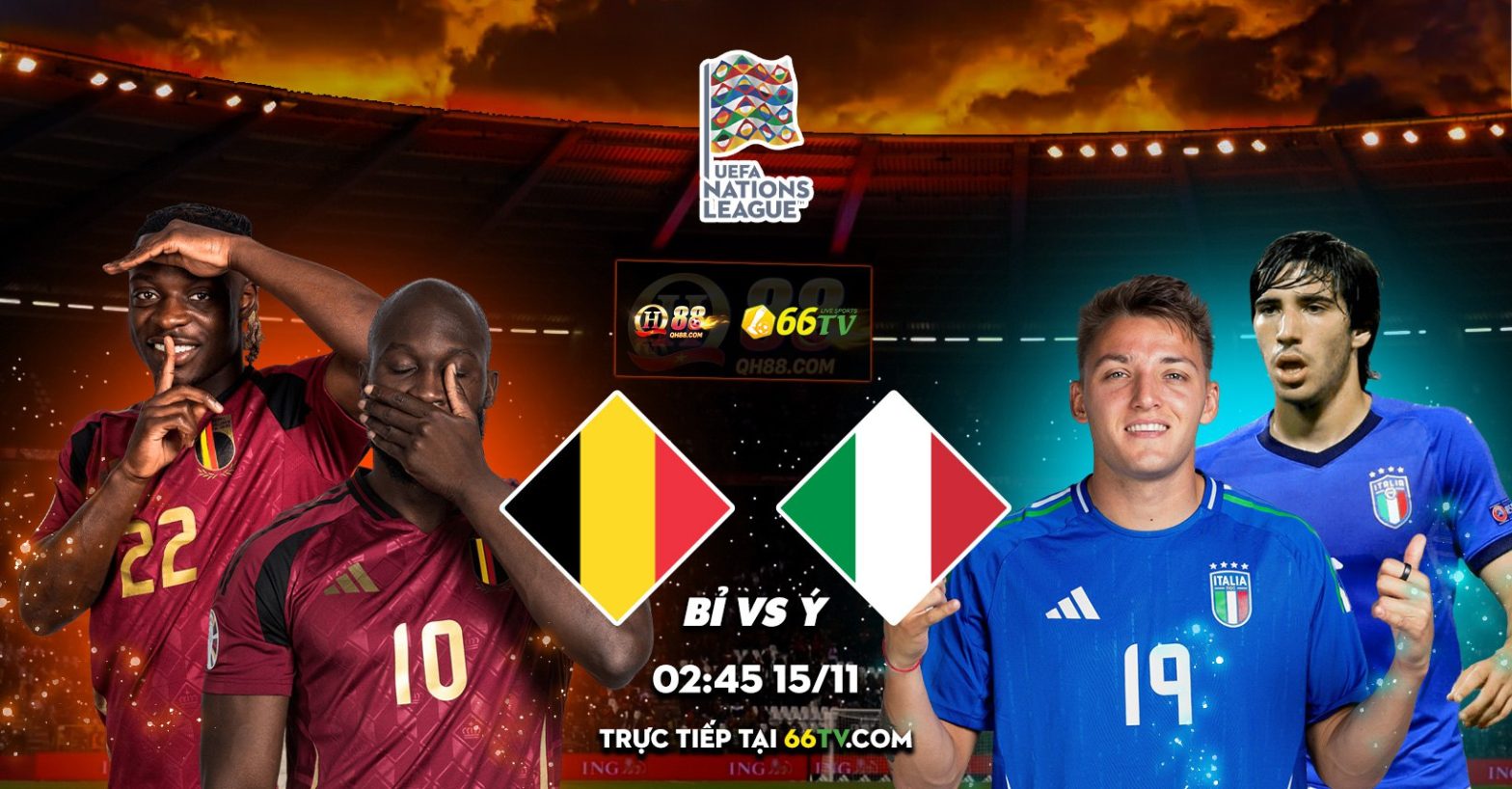 Tổng hợp trận đấu : Belgium vs Italy