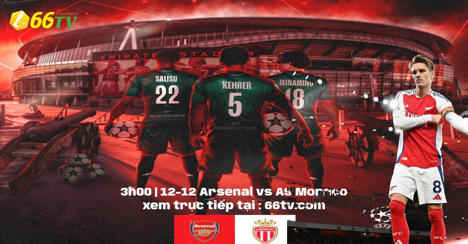 Tổng hợp Highlight : Arsenal vs AS Monaco