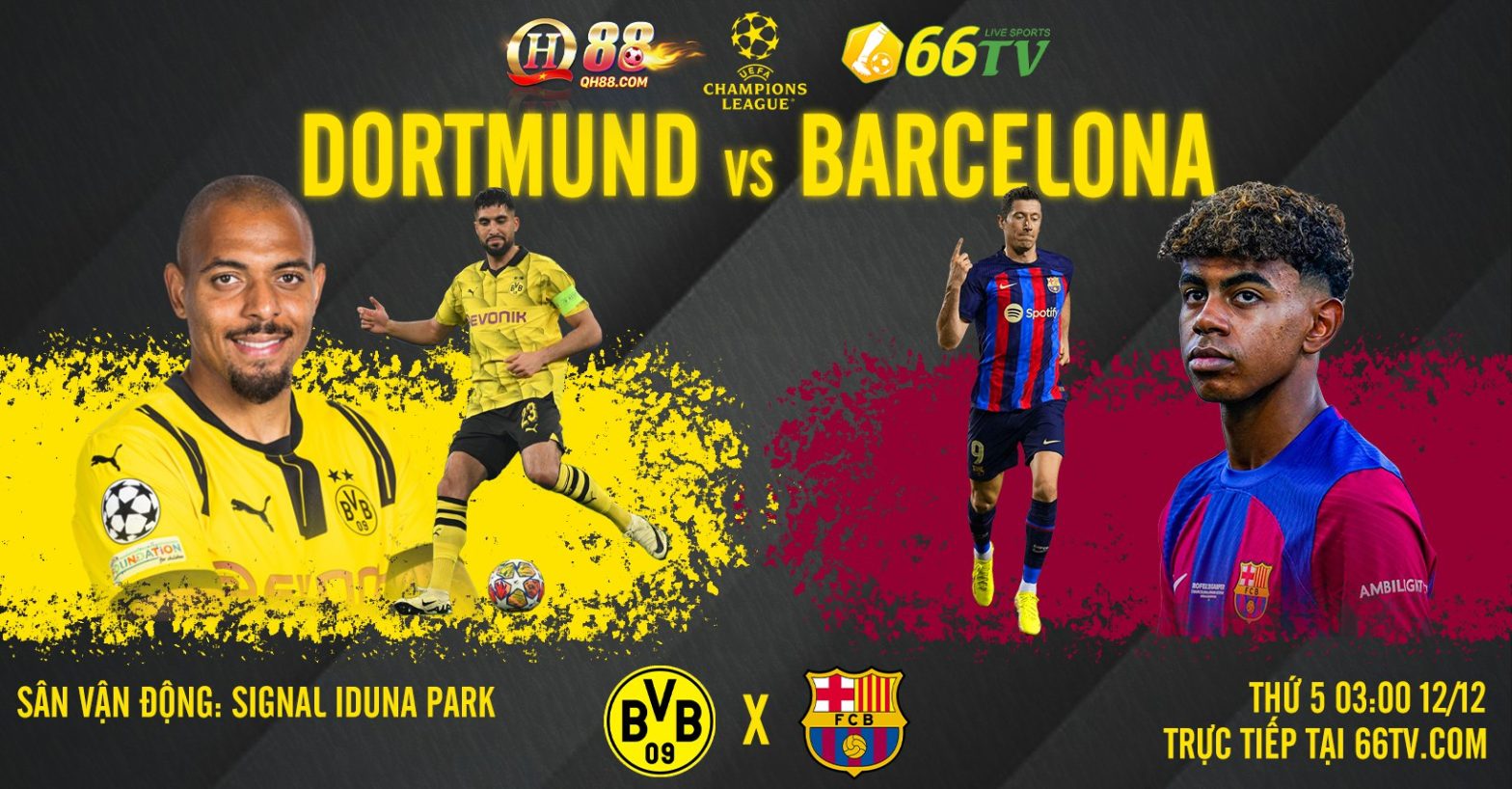 Tổng hợp trận đấu : Borussia Dortmund vs Barcelona