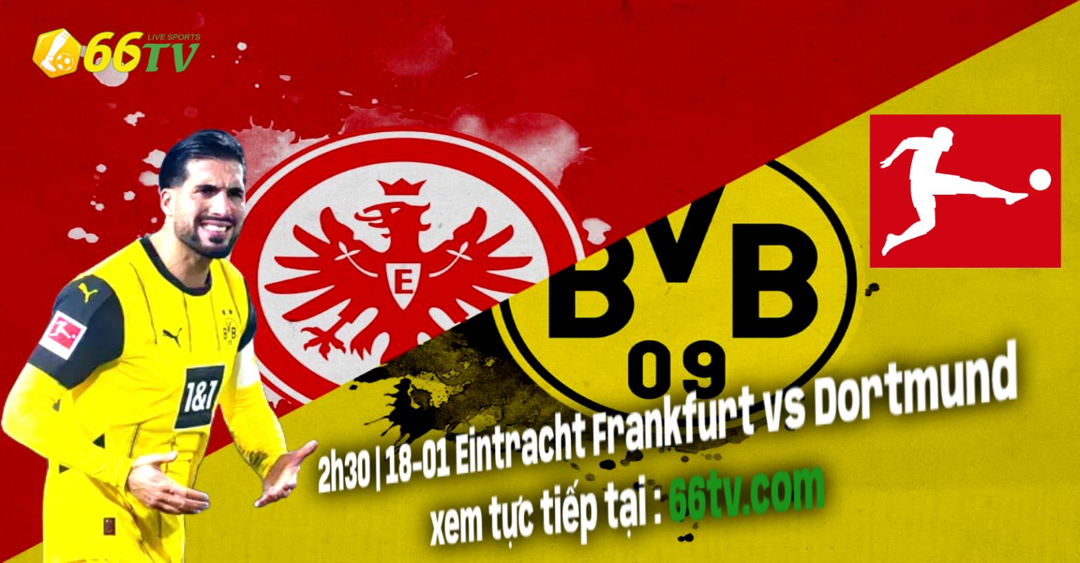 Nhận định Eintracht Frankfurt vs Dortmund ( 02h30 18/1 ) : Đôi công nổ bàn thắng