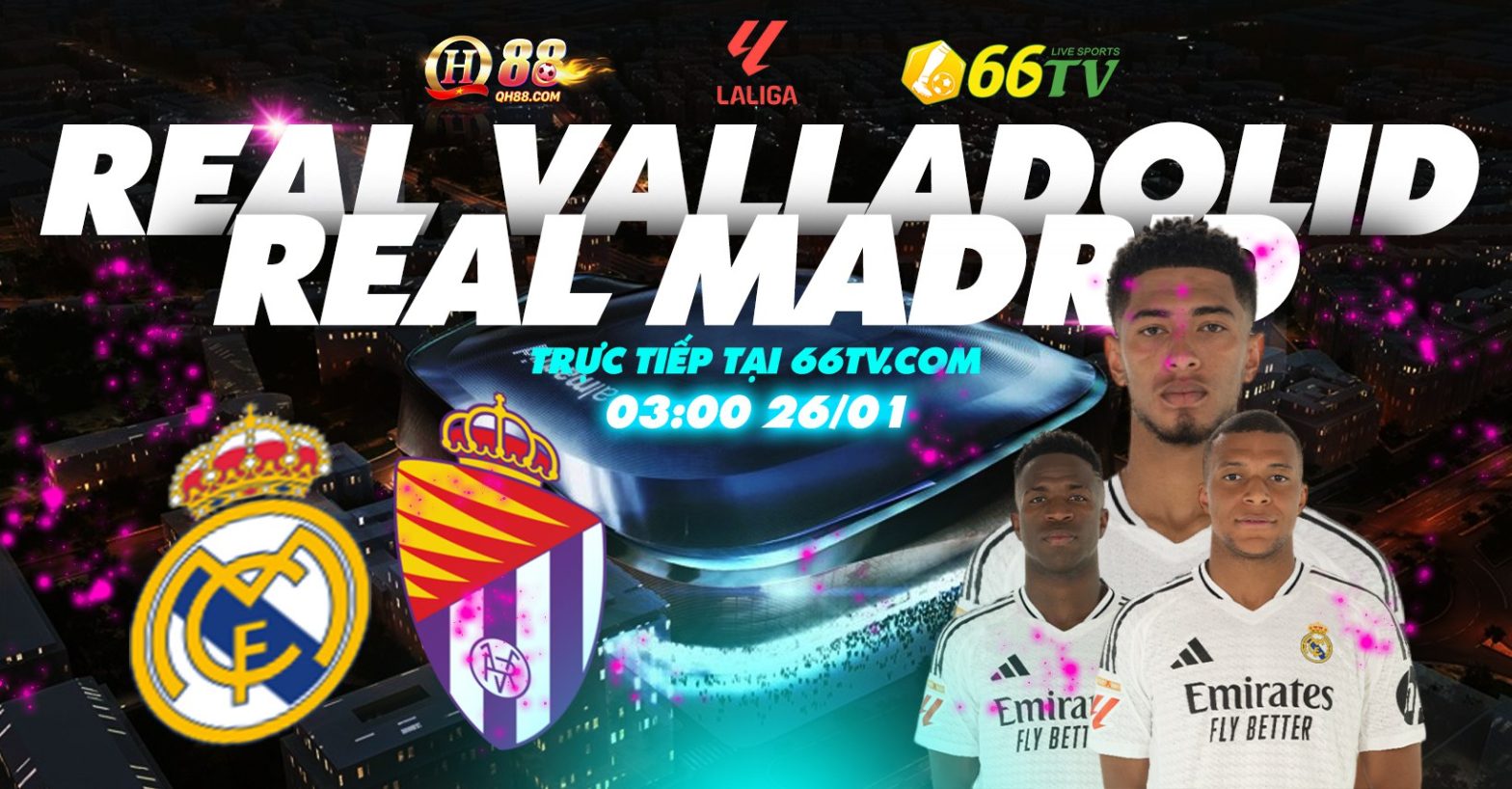 Tổng hợp trận đấu : Real Valladolid vs Real Madrid